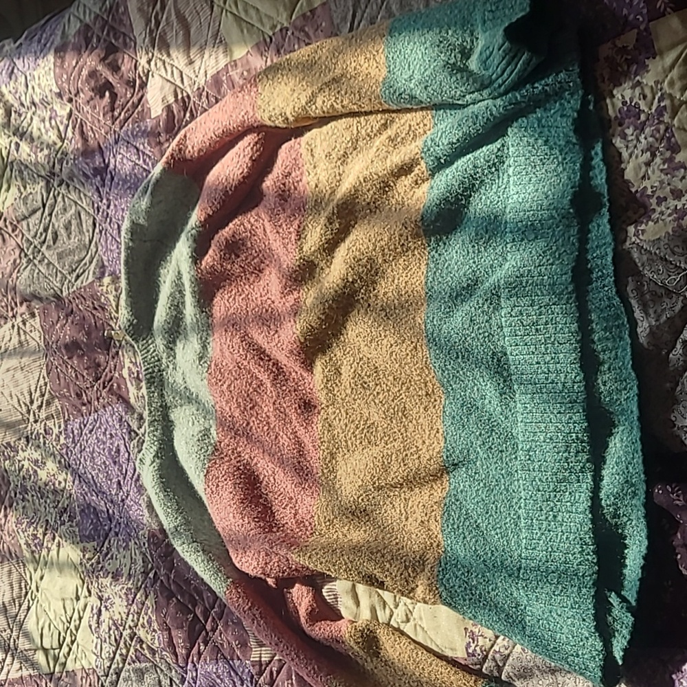 Color block sweater, size medium,